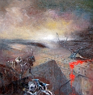Das Blut des Matadors, l auf Leinwand, 70 x70 cm, 2012 web96 corr nail