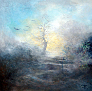 The Family Tree oil on canvas, 23,6 x 23,6 in, 2015 nail